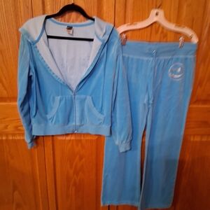 Joe Boxer Light Blue Velour Loungewear Set
